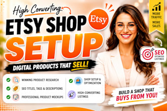 design etsy digital product etsy shop set up etsy print on demand etsy listing