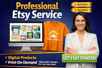 design etsy digital product etsy shop set up etsy print on demand etsy listing