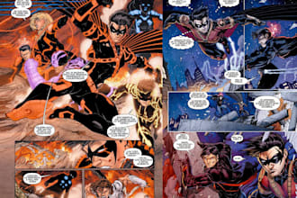 draw comic book illustration superhero comic cover storyboard graphic novel nsfw
