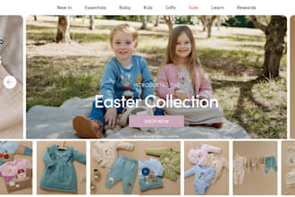 design baby toys kids clothing website y2k baby wears shopify dropshipping store