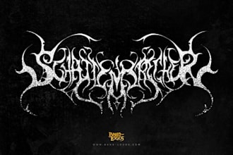 design a brutal metal band logo
