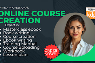 create ebook masterclass online teachable course builder creation, lesson plan
