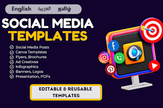 do design custom editable templates your business needs