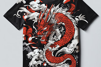 do design japanese anime manga art for tshirt design