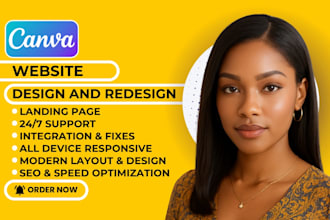 canva website design, canva landing page, canva website ugc portfolio