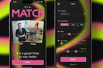 develop online dating app chat app tinder clone video chat app