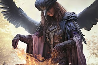 illustrate fantasy art creatures and character design