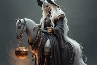 paint realistic or fantasy character illustration game art