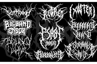 design a frostbitten black metal logo