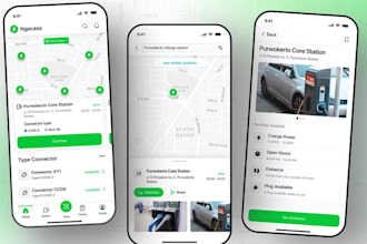build ev charging app gps navigation app ev software management