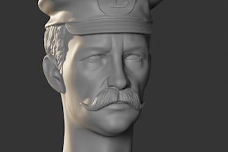 make 3d character,head, likeness sculpting