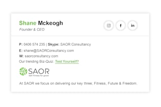 create custom clickable HTML email signatures