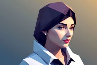 design an awesome low poly vector illustration