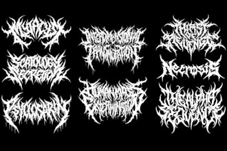 draw and design metal, death metal, slamming and brutal logo for you