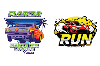 design custom summer racing car logo