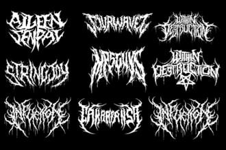 design a band logo with inverted crosses