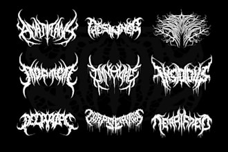 design you a brutal death metal, slamming, deathcore logo