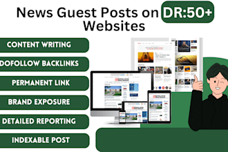 do 10 news guest post on DR 50 websites