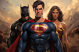 create a superhero character comics cartoon for you