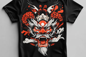 do anime japanese streetwear tshirt design illustration