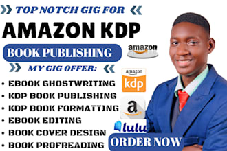 ghostwrite, format, promote, your book for amazon KDP book publishing