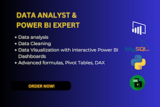 be your data analyst and power bi expert