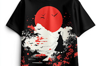 do awesome japanese artwork for t shirt