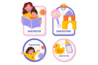 create childcare,baby care, portfolio preschool logo design