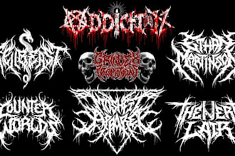 design extreme graffiti tag, nu metal, hard techno and metal band logo