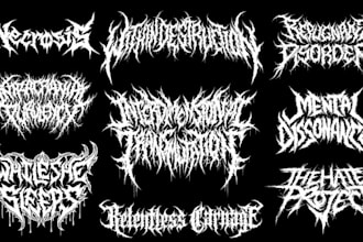 create an abstract extreme metal logo