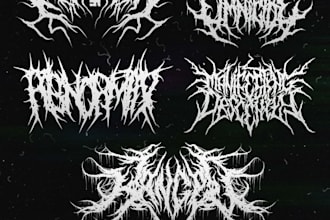 create brutal, deathcore band logo for your needs
