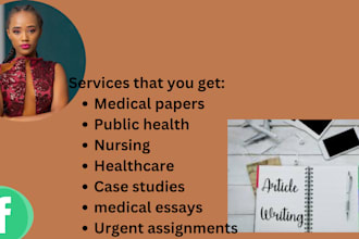write nursing, public health, and healthcare related content in any format