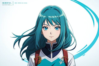 draw anime art illustration, character, avatar, portrait