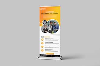 design a professional roll up or retractable banner