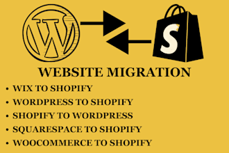 do shopify store migration to wordpress website, or wordpress website to shopify