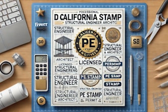do california stamp, licensed, structural engineer architect, pe stamp, permit