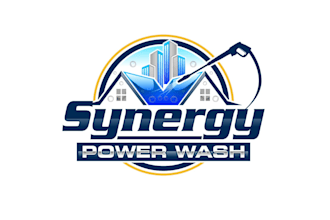 create attractive and imagination pressure washing logo design