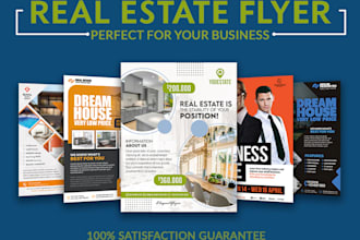 design an attractive and real estate, corporate flyer
