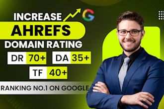 increase domain rating ahrefs dr domain authority moz da majestic tf backlinks