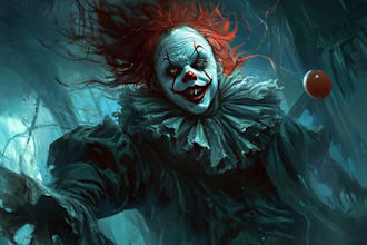 create fantasy horror character art