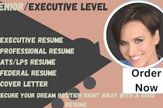 create an outstanding executive resume professional resume ats  cover letter