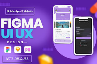 do mobile ui ux design , app ui ux, figma app ui ux design