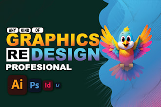 do graphics design, vector art, logo, fix ai images in photoshop or illustrator