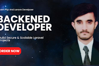 handle backend development for your project using laravel
