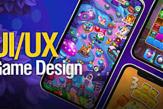 design 2d 3d game UI UX  for PC mobile console