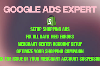 set up google shopping ads for shopify, woocommerce, fix merchant center issues