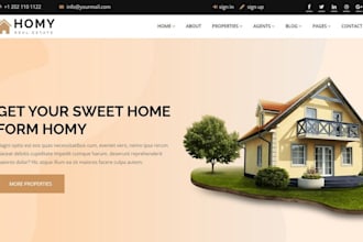 develop real estate website, realtor website, agent and property listing website