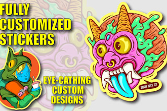 do amazing custom sticker designs for you
