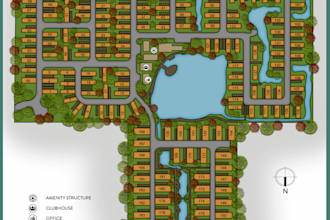do real estate site plan and architectural site plan render