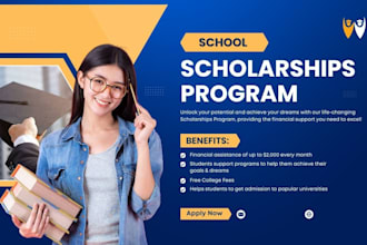 school website graphics, banner, logo mockup, redesign preschool brochure, print